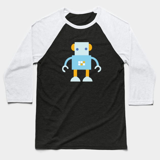 Robot by Lunii Baseball T-Shirt by LuniiTee